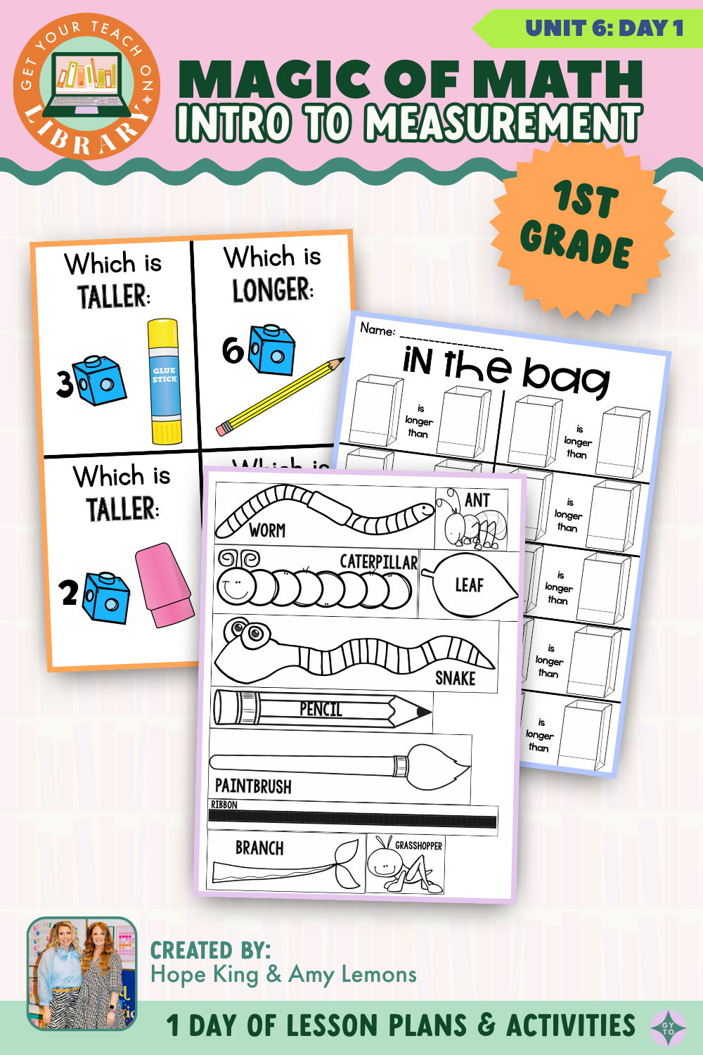 1st Grade Magic of Math: Unit 6 Day 1 Intro to Measurement