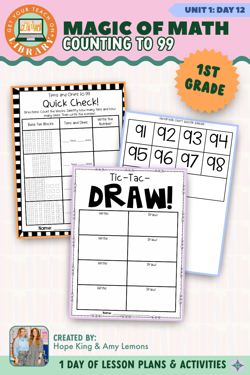 1st Grade Magic of Math: Unit 1 Day 12 Counting to 99