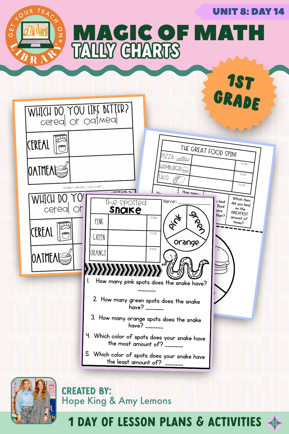1st Grade Magic of Math: Unit 8 Day 14 Tally Charts