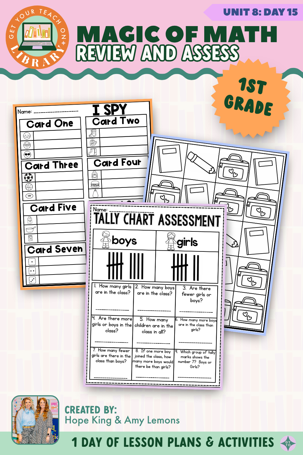 1st Grade Magic of Math: Unit 8 Day 15 Review and Assess
