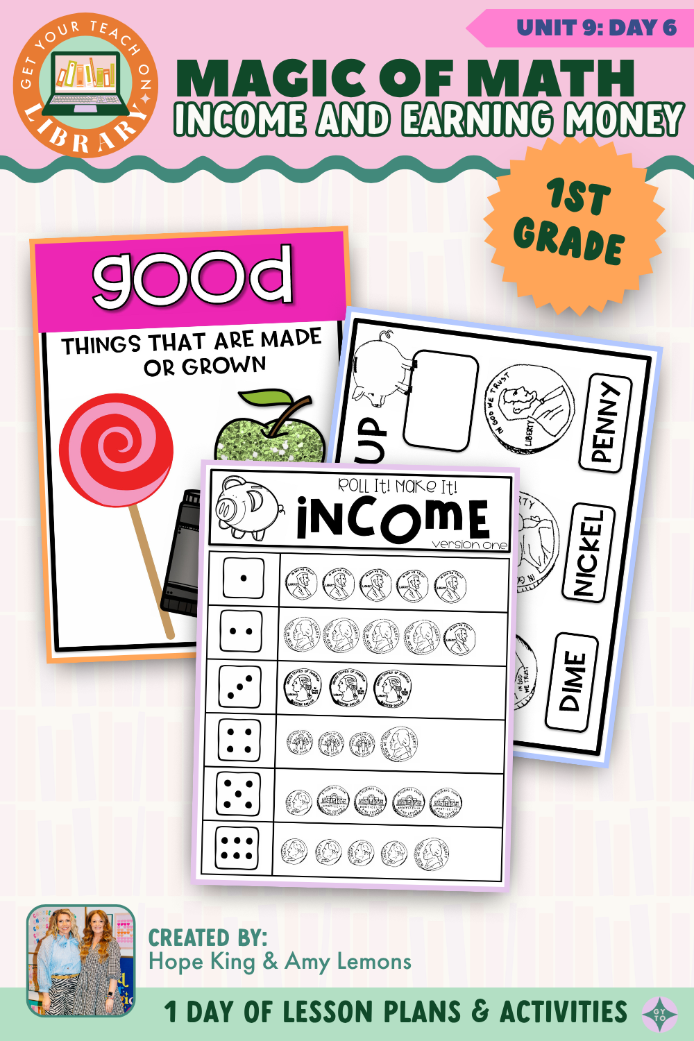 1st Grade Magic of Math: Unit 9 Day 6 Income and Earning Money