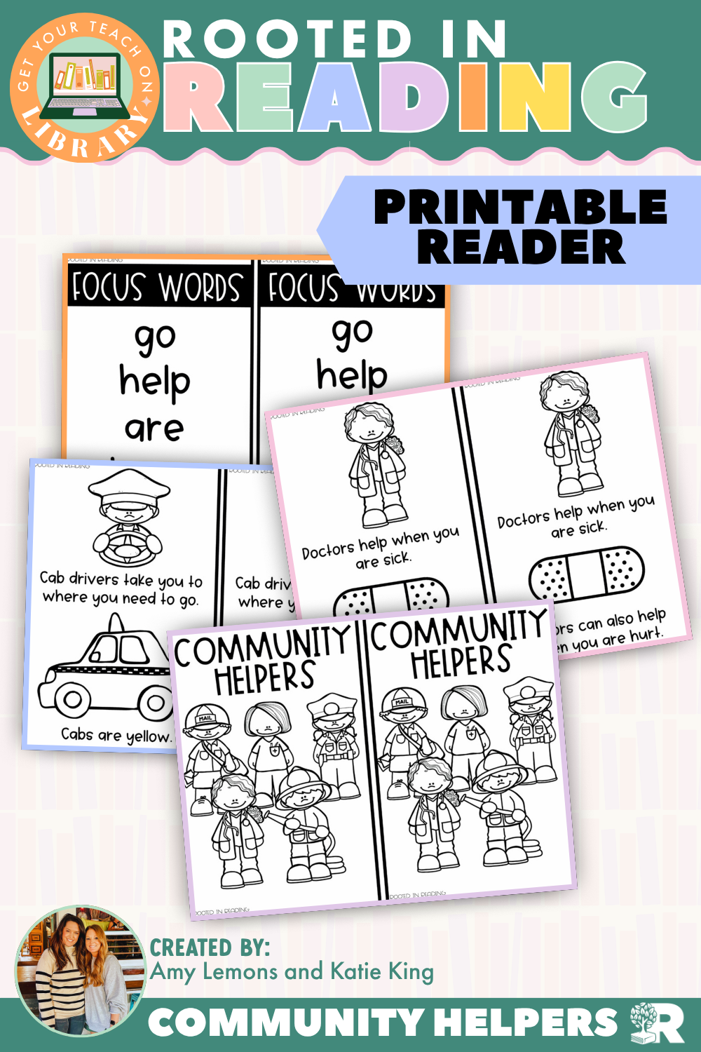 Rooted in Reading Printable Nonfiction Reader: Community Helpers