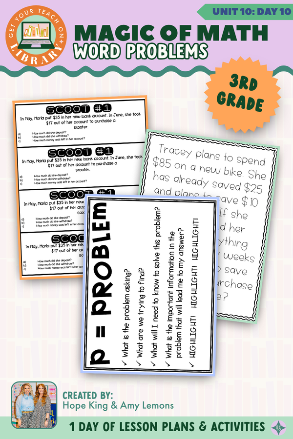 3rd Grade Magic of Math Unit 10 Day 10: Money Word Problems by Hope King, Amy Lemons and Get Your Teach On