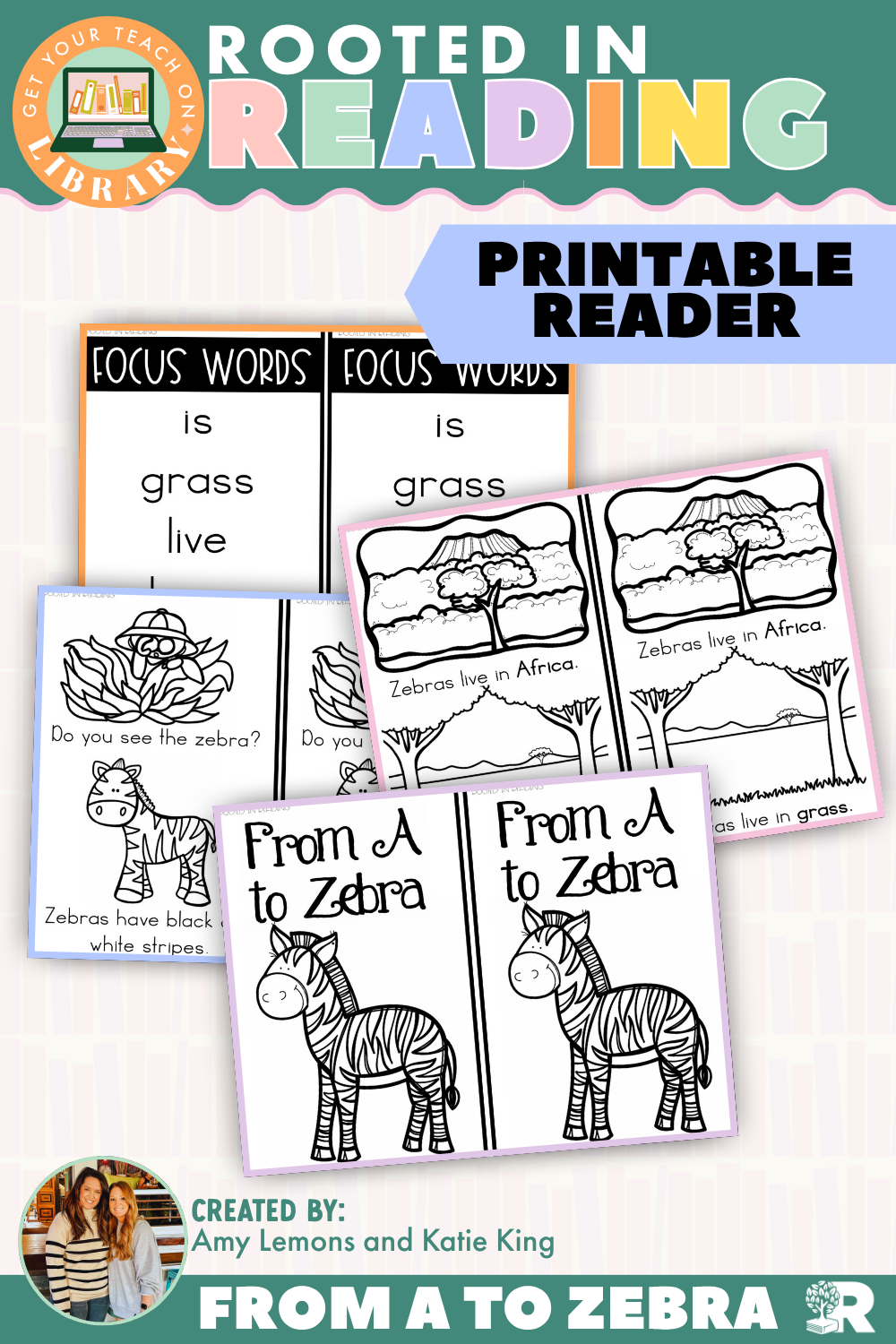 Rooted in Reading Printable Nonfiction Reader: From A to Zebra