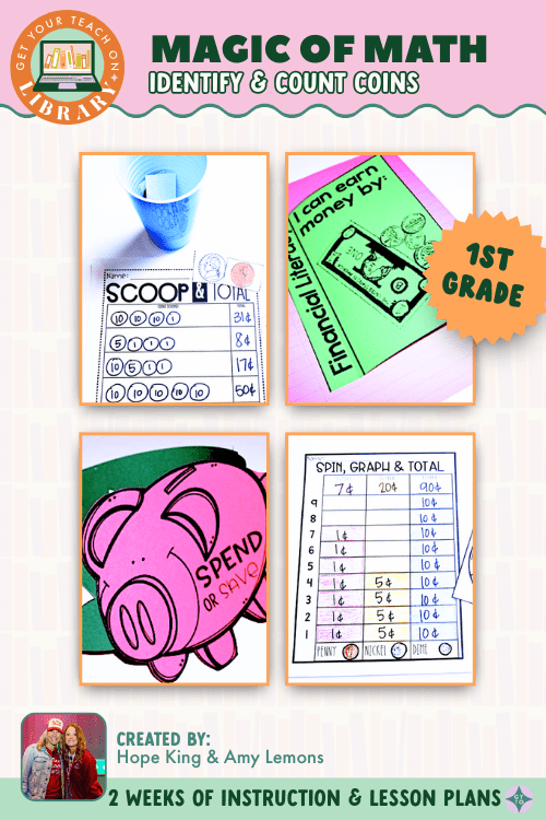 1st Grade Magic of Math: Identifying & Counting Coins and Financial Li ...