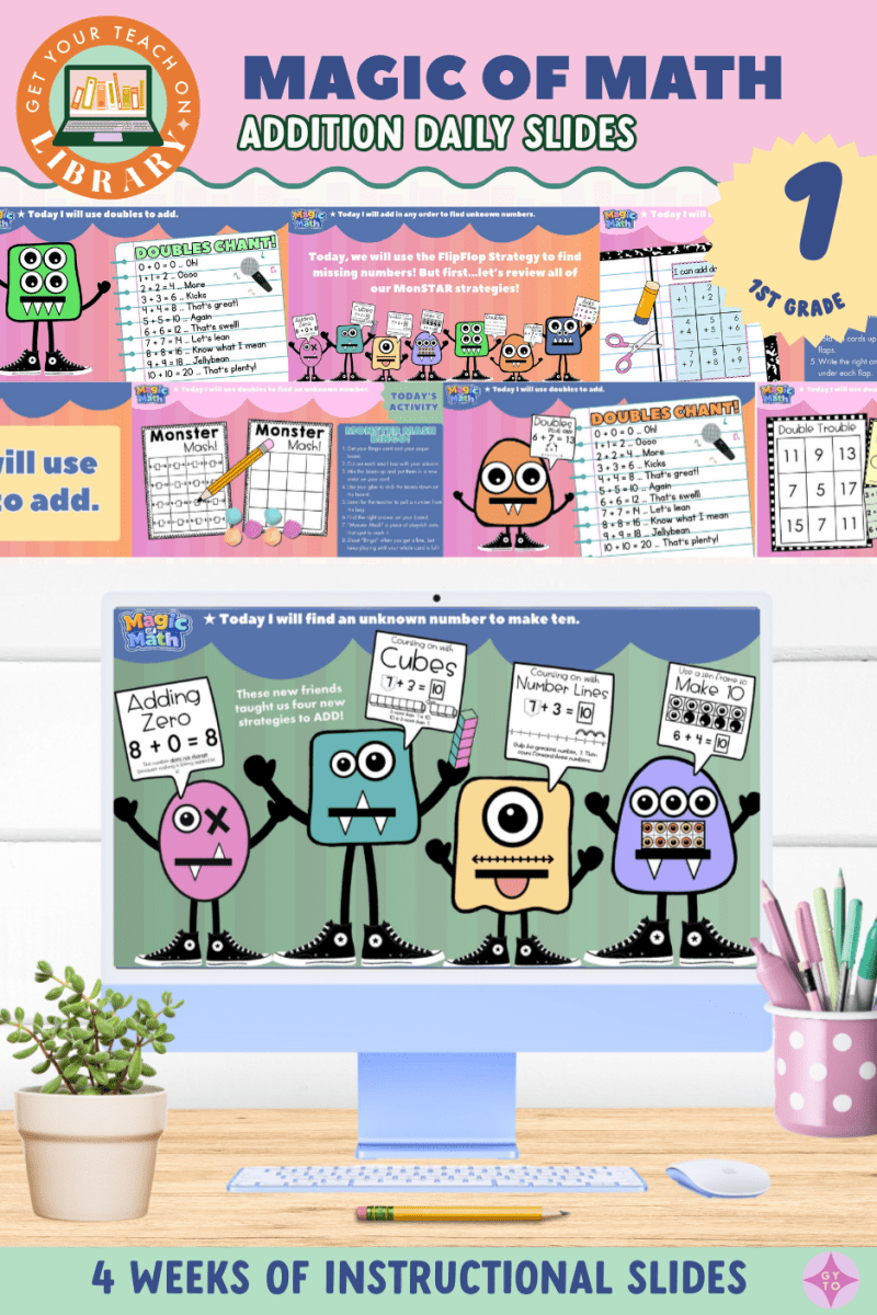 1st Grade Magic of Math Instructional Slides: Addition Facts, Strategies, & Word Problems - Shop GYTO - Get Your Teach On