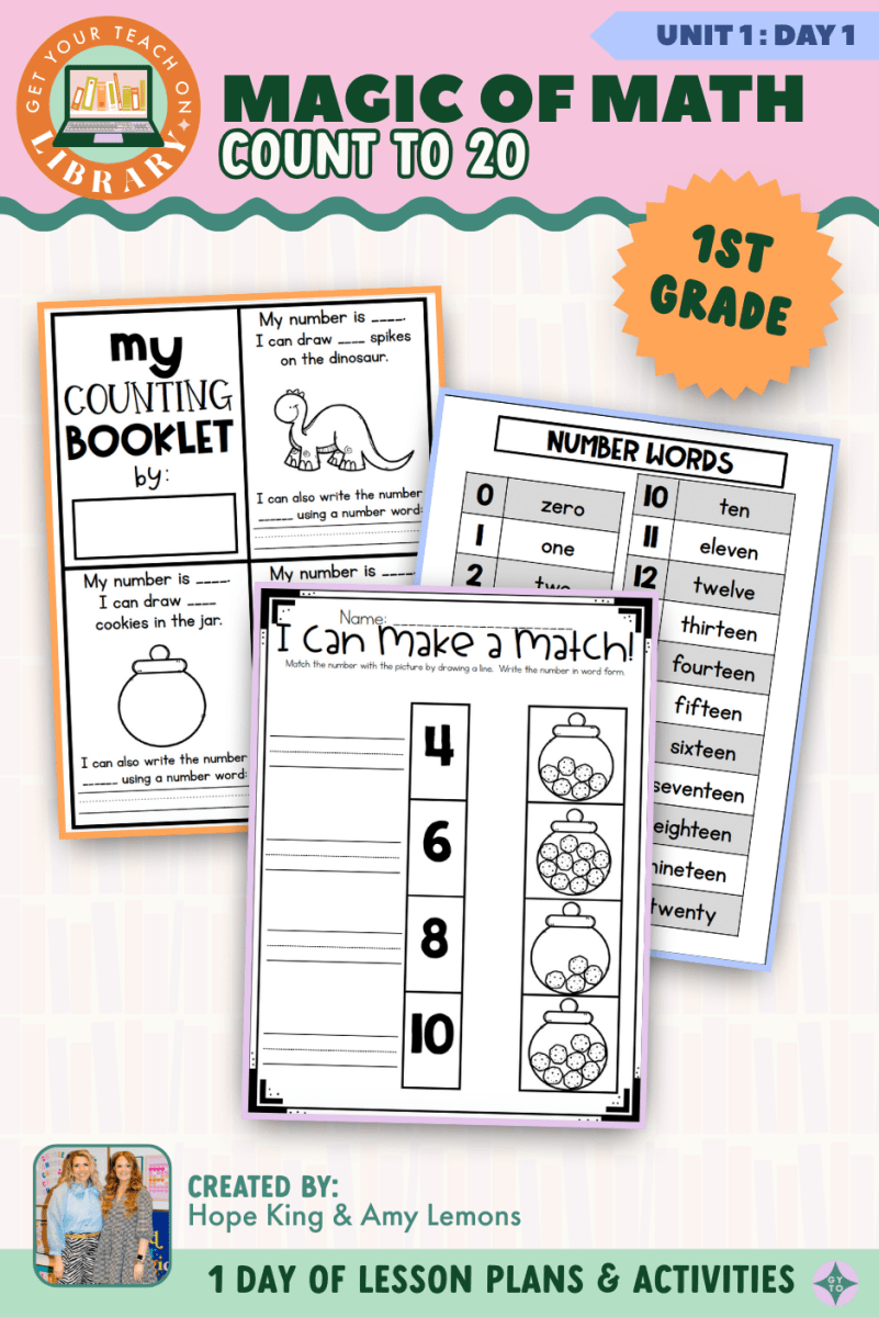 1st Grade Magic of Math Unit 1 Day 1: Count to 20 - Shop GYTO - Get Your Teach On