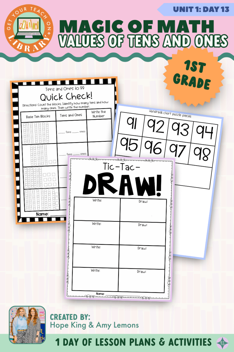 1st Grade Magic of Math: Unit 1 Day 13 Values of Tens and Ones - Shop GYTO - Get Your Teach On