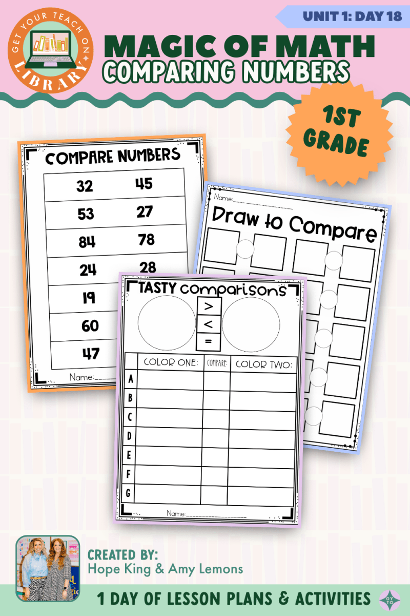 1st Grade Magic of Math: Unit 1 Day 18 Comparing Numbers - Shop GYTO - Get Your Teach On