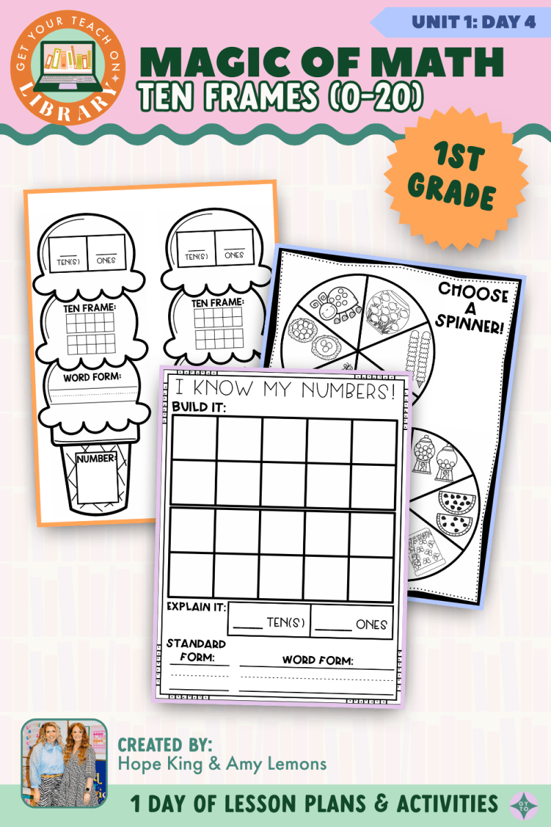1st Grade Magic of Math: Unit 1 Day 4 Ten Frames (1-20) - Shop GYTO - Get Your Teach On