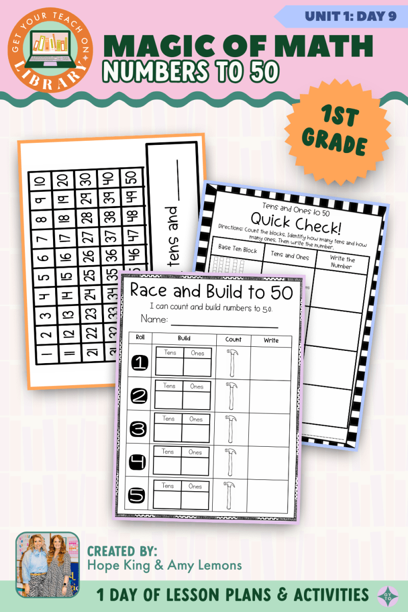 1st Grade Magic of Math: Unit 1 Day 9 Numbers to 50 - Shop GYTO - Get Your Teach On