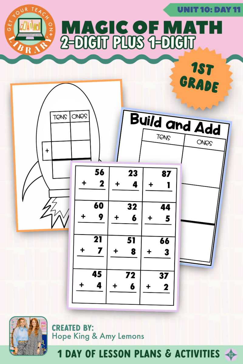 1st Grade Magic of Math: Unit 10 Day 11 2-Digit Plus 1-Digit - Shop GYTO - Get Your Teach On