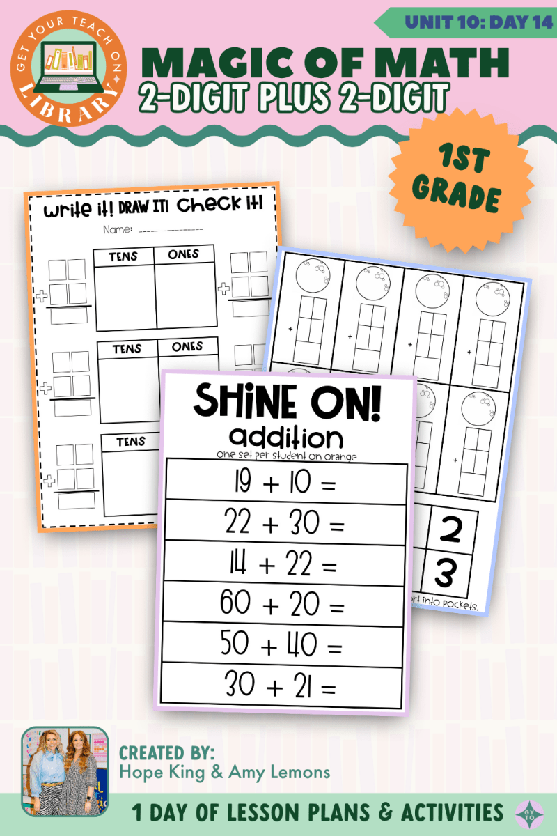 1st Grade Magic of Math: Unit 10 Day 14 2-Digit Plus 2-Digit - Shop GYTO - Get Your Teach On
