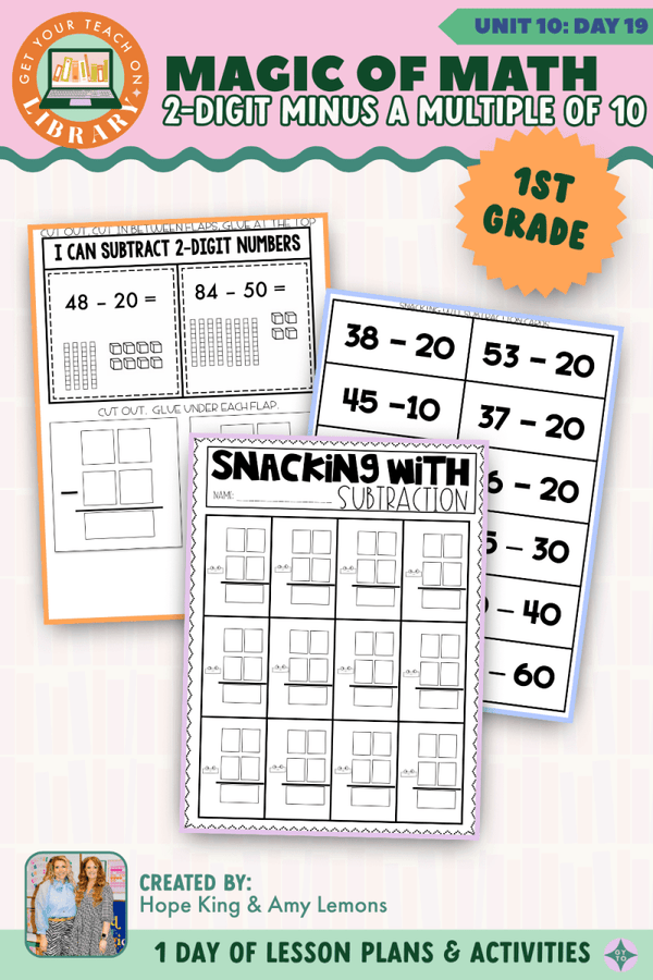 1st Grade Magic of Math Unit 10 Day 19: 2-Digit Minus a Multiple of 10 by Hope King, Amy Lemons and Get Your Teach On