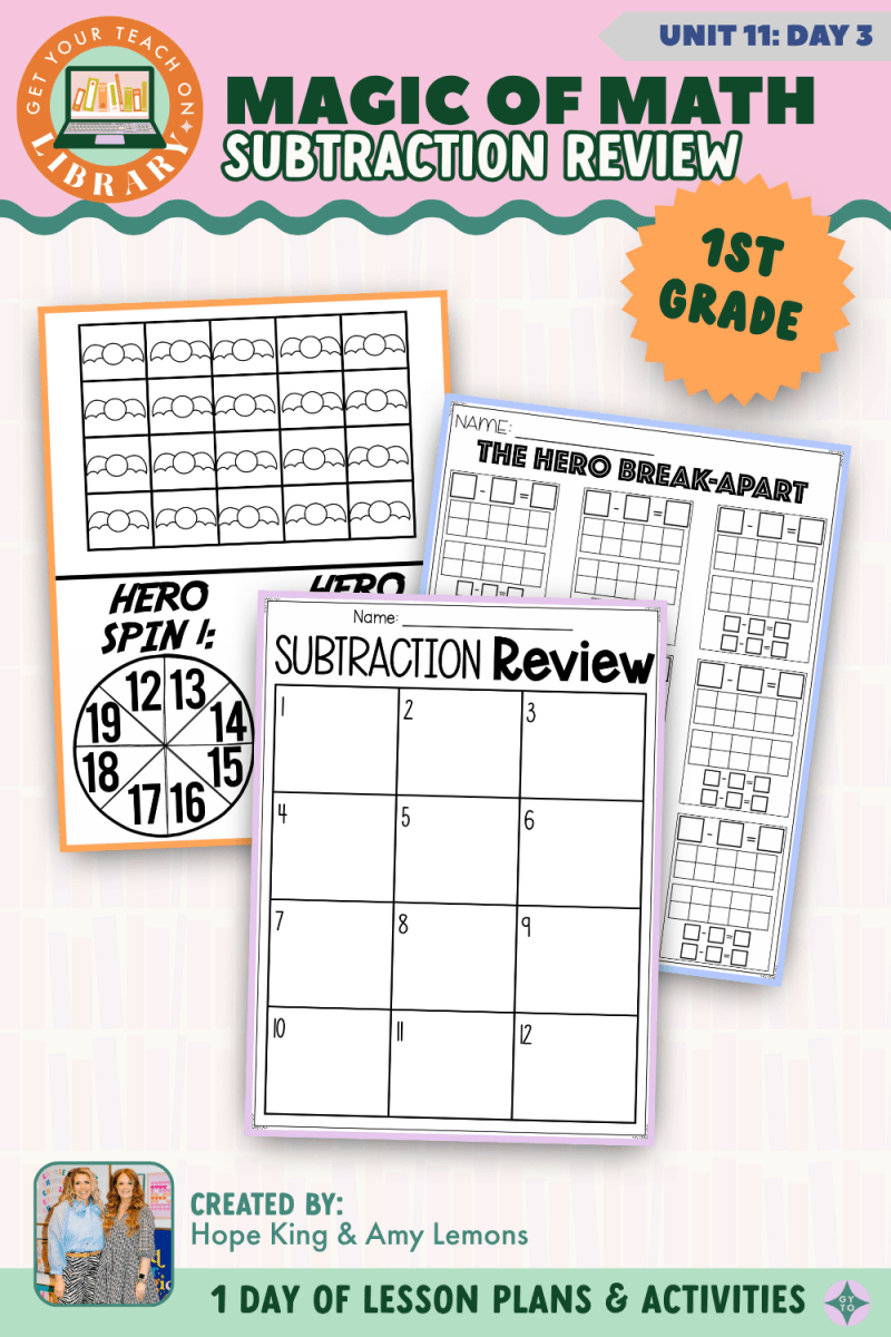 1st Grade Magic of Math: Unit 11 Day 3 Subtraction Review - Shop GYTO - Get Your Teach On