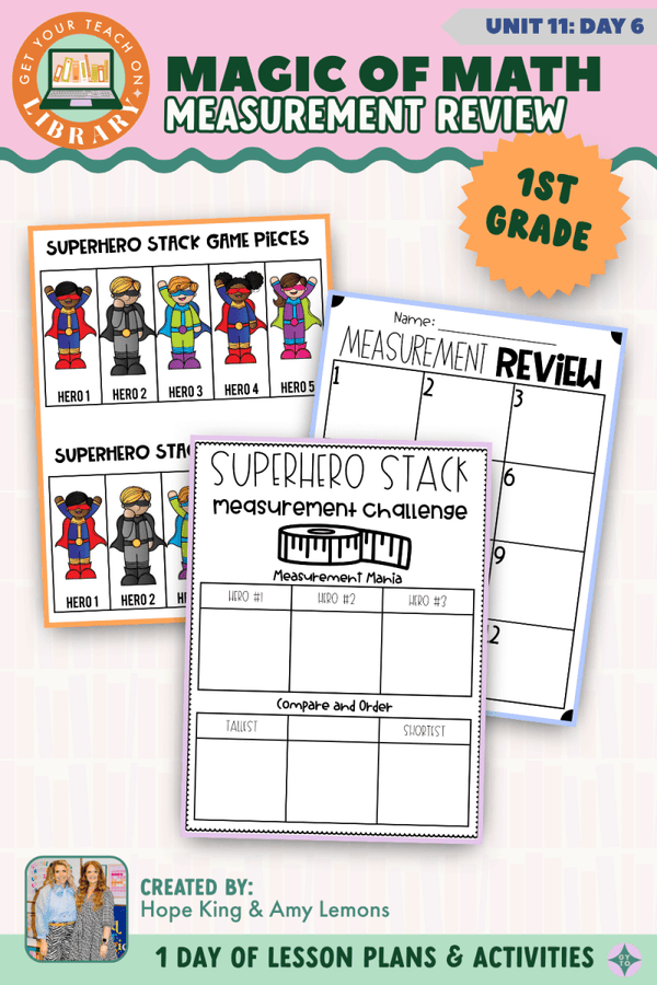 1st Grade Magic of Math Unit 11 Day 6: Measurement Review by Hope King, Amy Lemons and Get Your Teach On