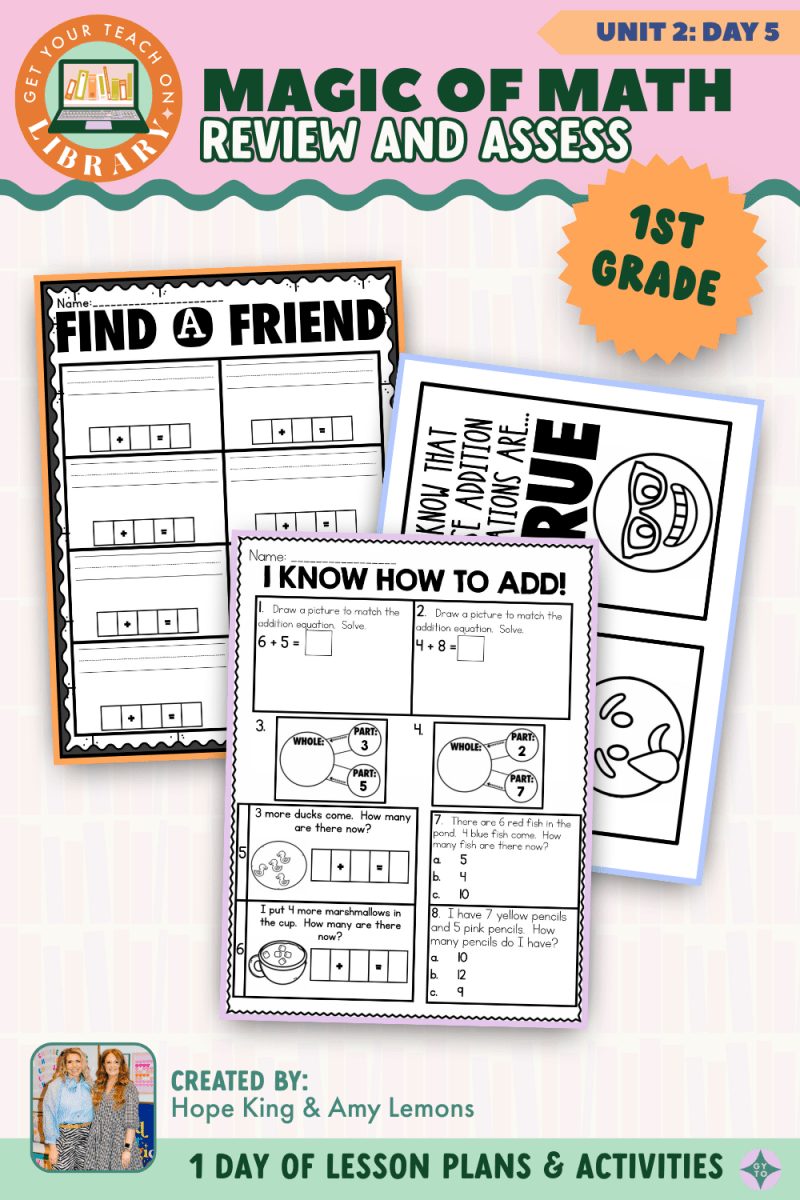 1st Grade Magic of Math: Unit 2 Day 5 Review and Assess - Shop GYTO - Get Your Teach On