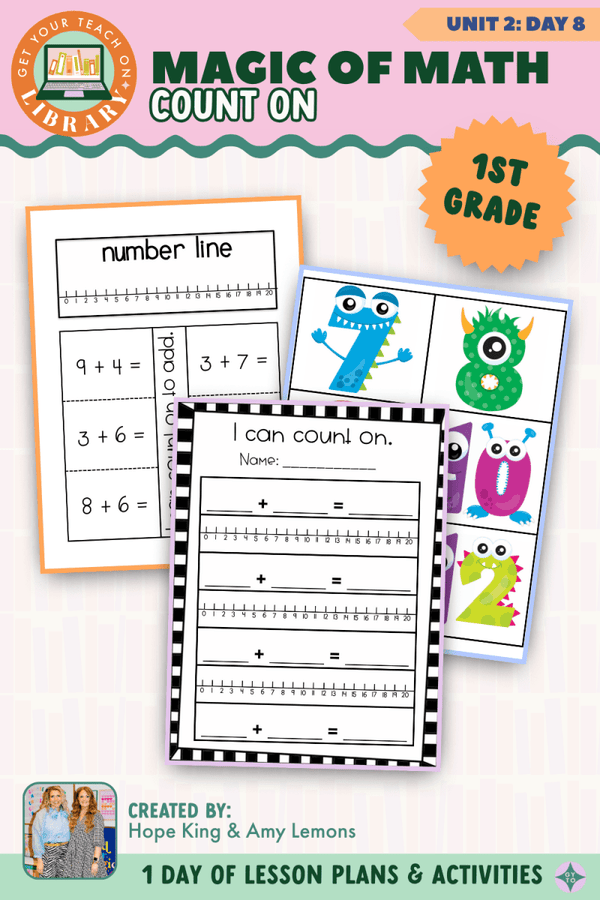 1st Grade Magic of Math Unit 2 Day 8: Count On – printable math lesson by Hope King, Amy Lemons and Get Your Teach On