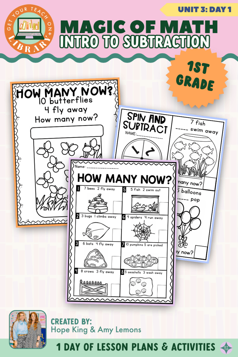 1st Grade Magic of Math: Unit 3 Day 1 Intro to Subtraction - Shop GYTO - Get Your Teach On