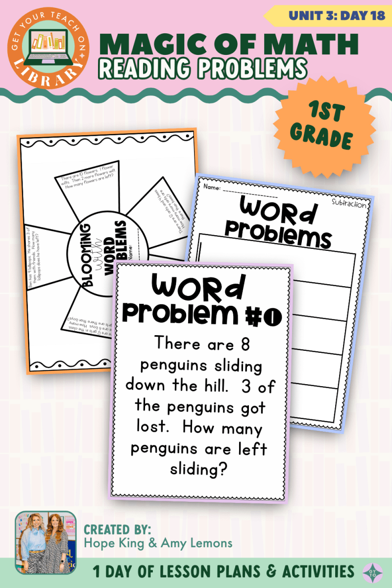 1st Grade Magic of Math: Unit 3 Day 18 Reading Word Problems - Shop GYTO - Get Your Teach On