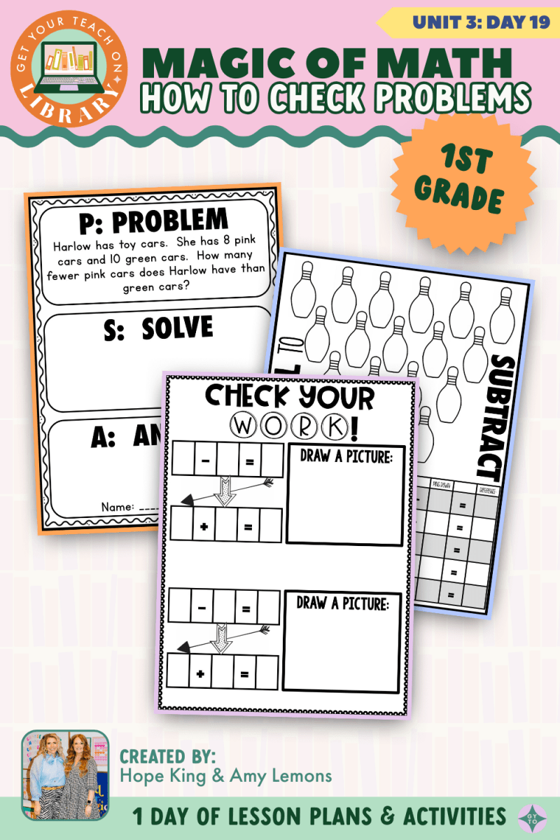 1st Grade Magic of Math: Unit 3 Day 19 Checking Word Problems - Shop GYTO - Get Your Teach On
