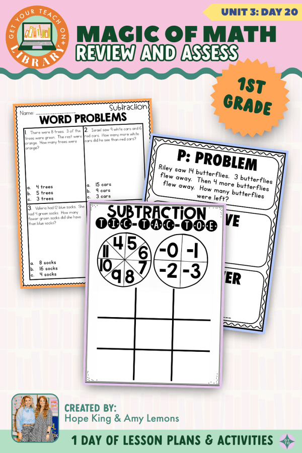 1st Grade Magic of Math Unit 3 Day 20: Review and Assess by Hope King, Amy Lemons and Get Your Teach On
