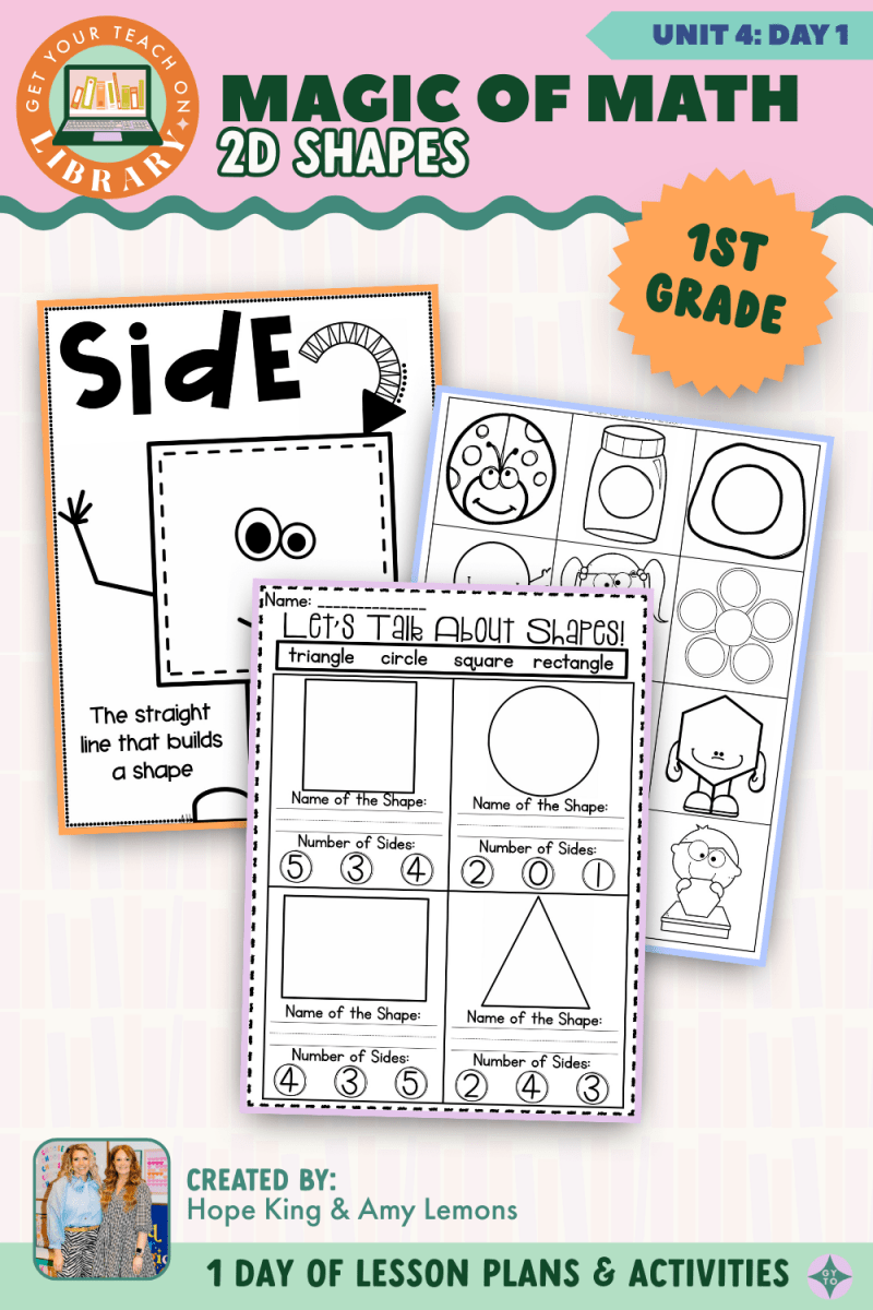 1st Grade Magic of Math: Unit 4 Day 1 2D Shapes - Shop GYTO - Get Your Teach On
