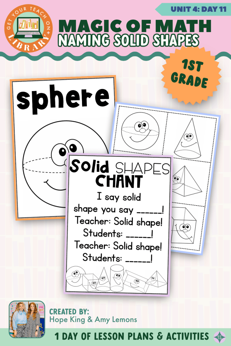 1st Grade Magic of Math: Unit 4 Day 11 Naming Solid Shapes - Shop GYTO - Get Your Teach On