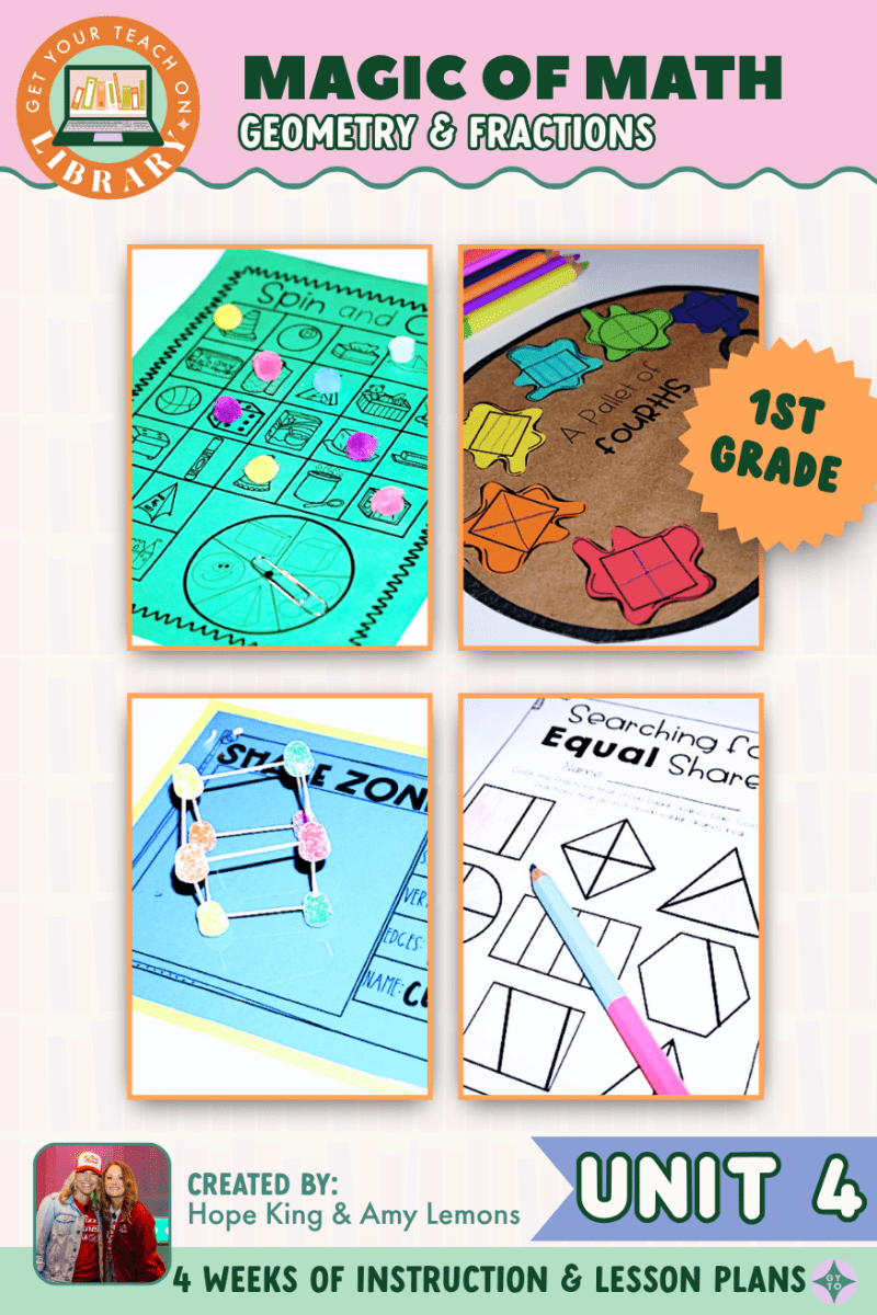 1st Grade Magic of Math Unit 4: Shapes and Fractions - Shop GYTO - Get Your Teach On