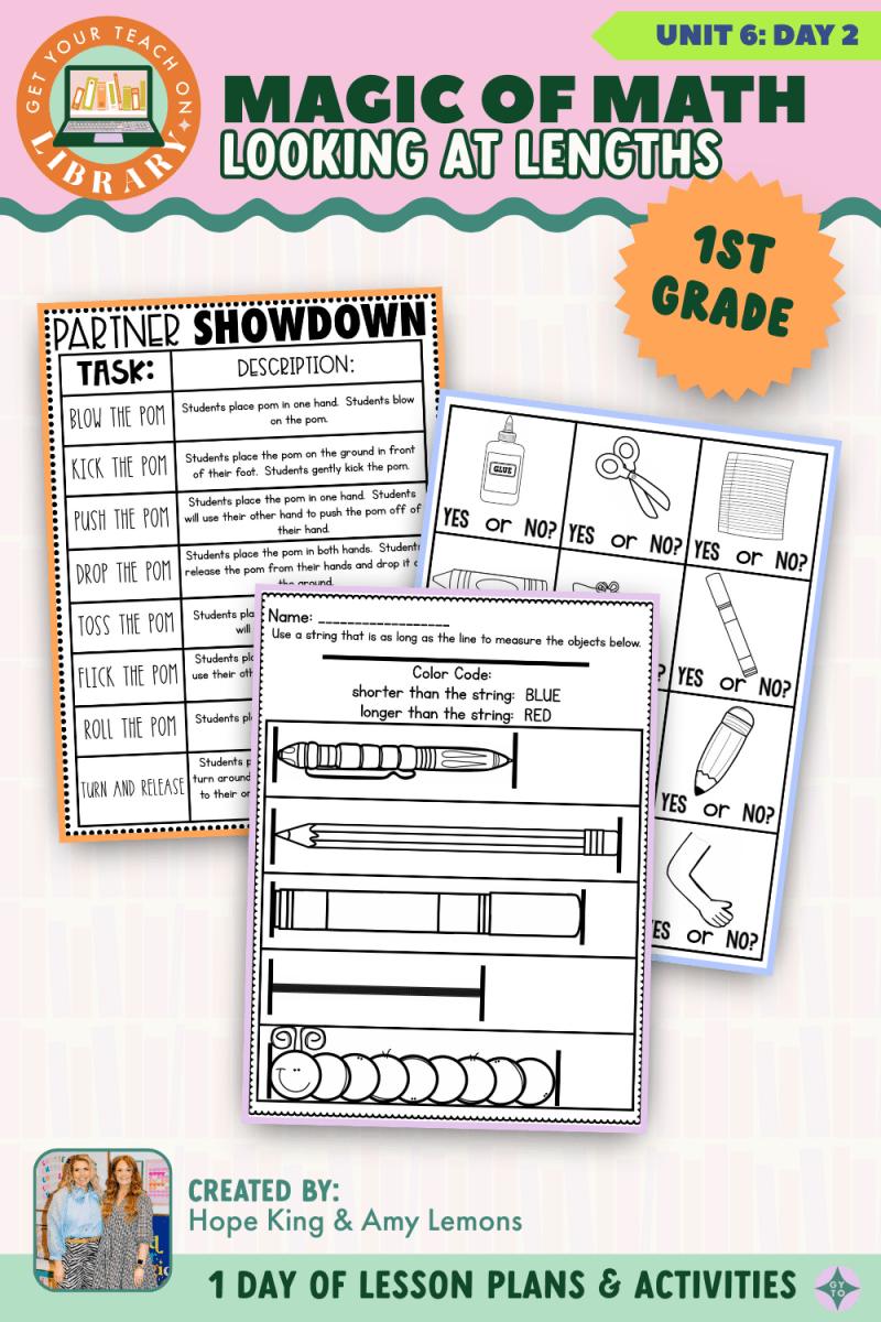 1st Grade Magic of Math: Unit 6 Day 2 Looking at Lengths - Shop GYTO - Get Your Teach On