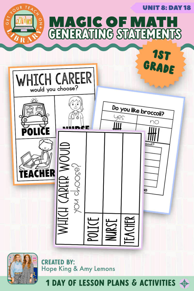 1st Grade Magic of Math: Unit 8 Day 18 Generating Statements - Shop GYTO - Get Your Teach On