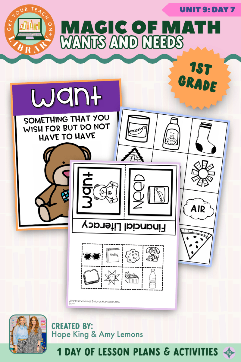 1st Grade Magic of Math: Unit 9 Day 7 Wants and Needs - Shop GYTO - Get Your Teach On