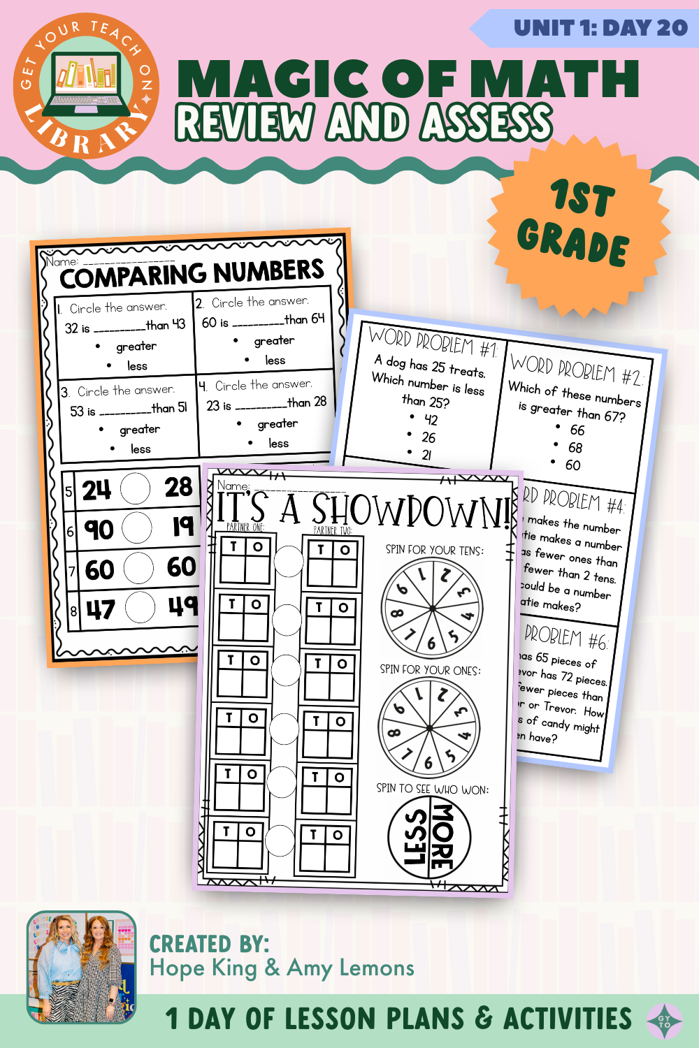 1st Grade Magic of Math: Unit 1 Day 20 Review and Assess