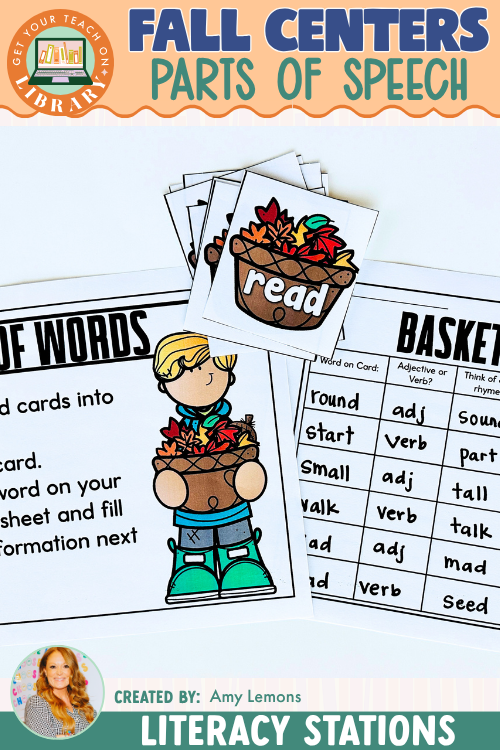 Fall Literacy Center: Parts of Speech Activity