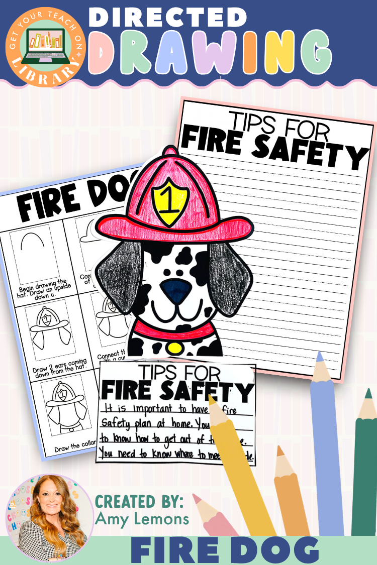 Fire Dog Directed Drawing & Fire Safety Writing Activity
