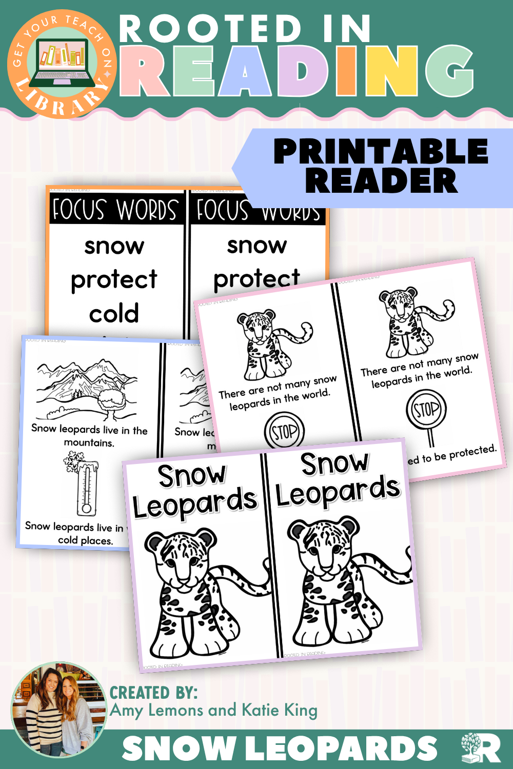 Rooted in Reading Printable Nonfiction Reader: Snow Leopards