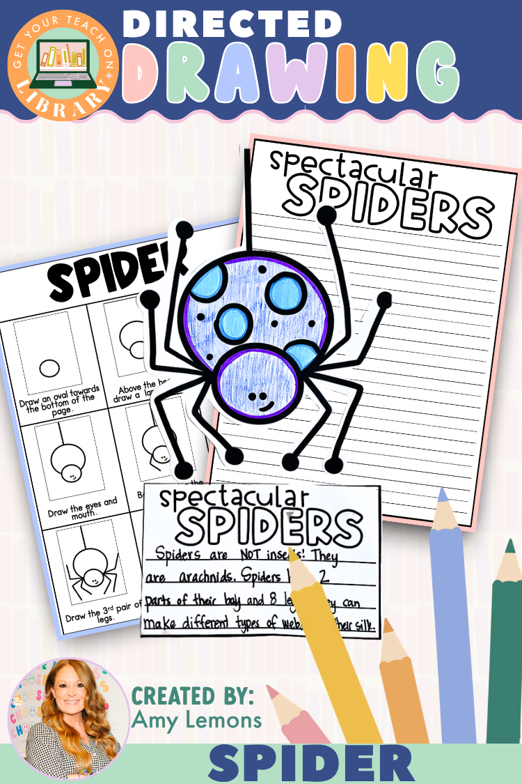 Spider Directed Drawing & Informational Writing Activity