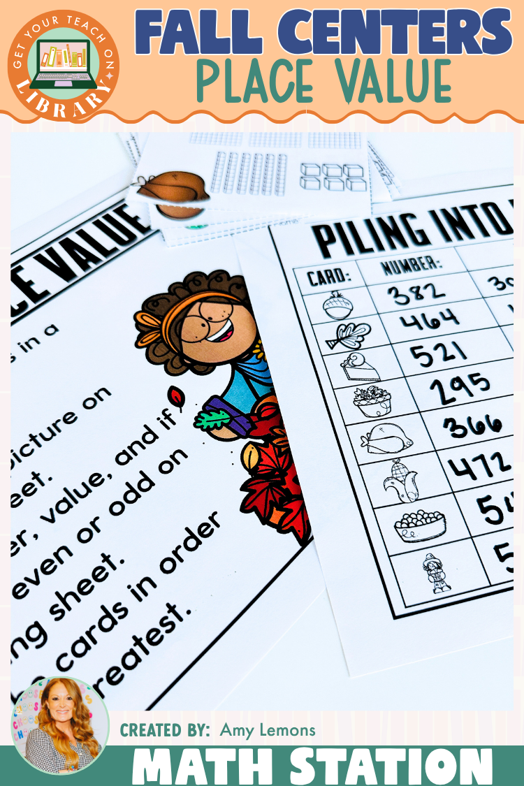 Fall Math Station: 3-Digit Place Value with Base Ten Blocks