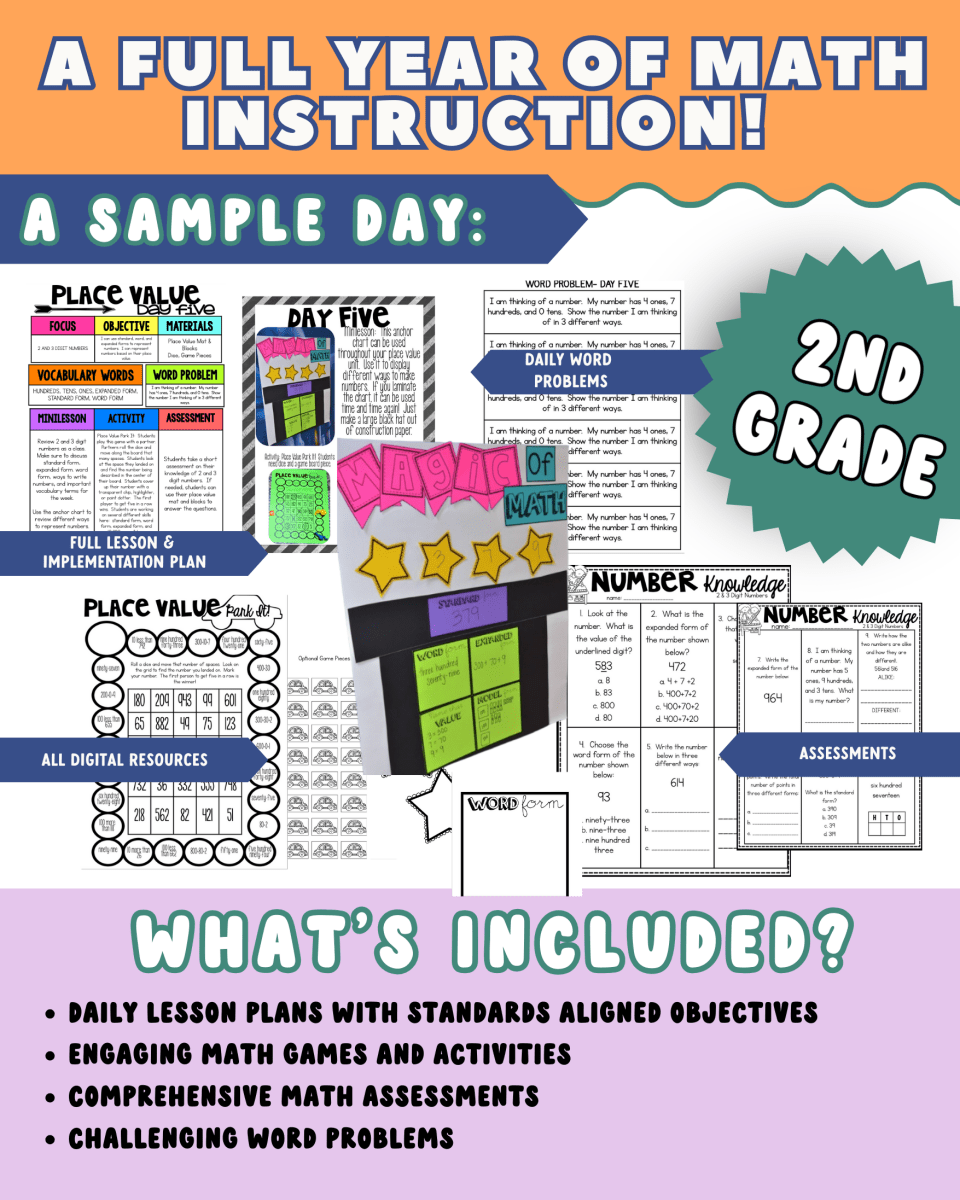 2nd Grade Magic of Math Bundle: Full Year Curriculum - Shop GYTO - Get Your Teach On