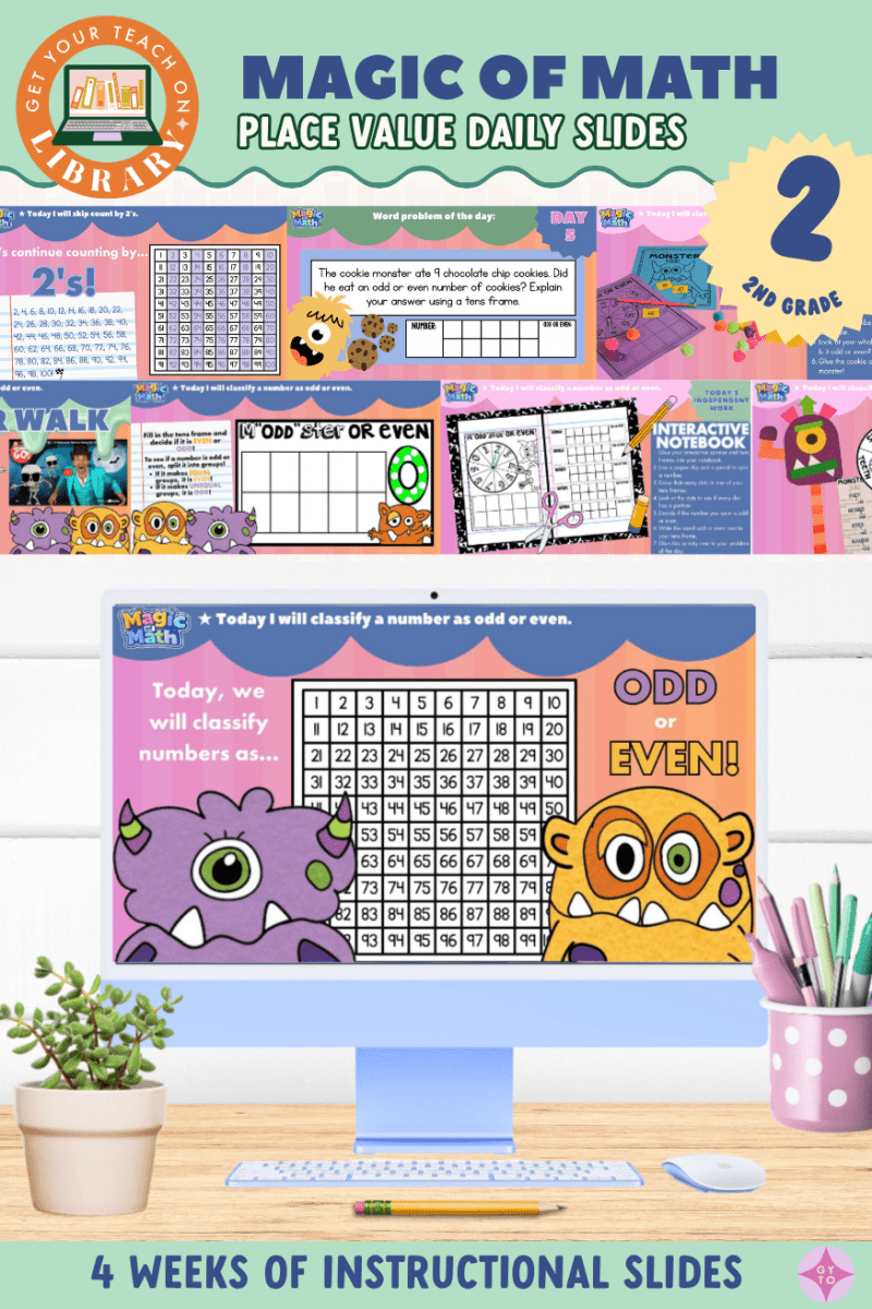 2nd Grade Magic of Math Instructional Slides: Place Value and Comparing Numbers - Shop GYTO - Get Your Teach On