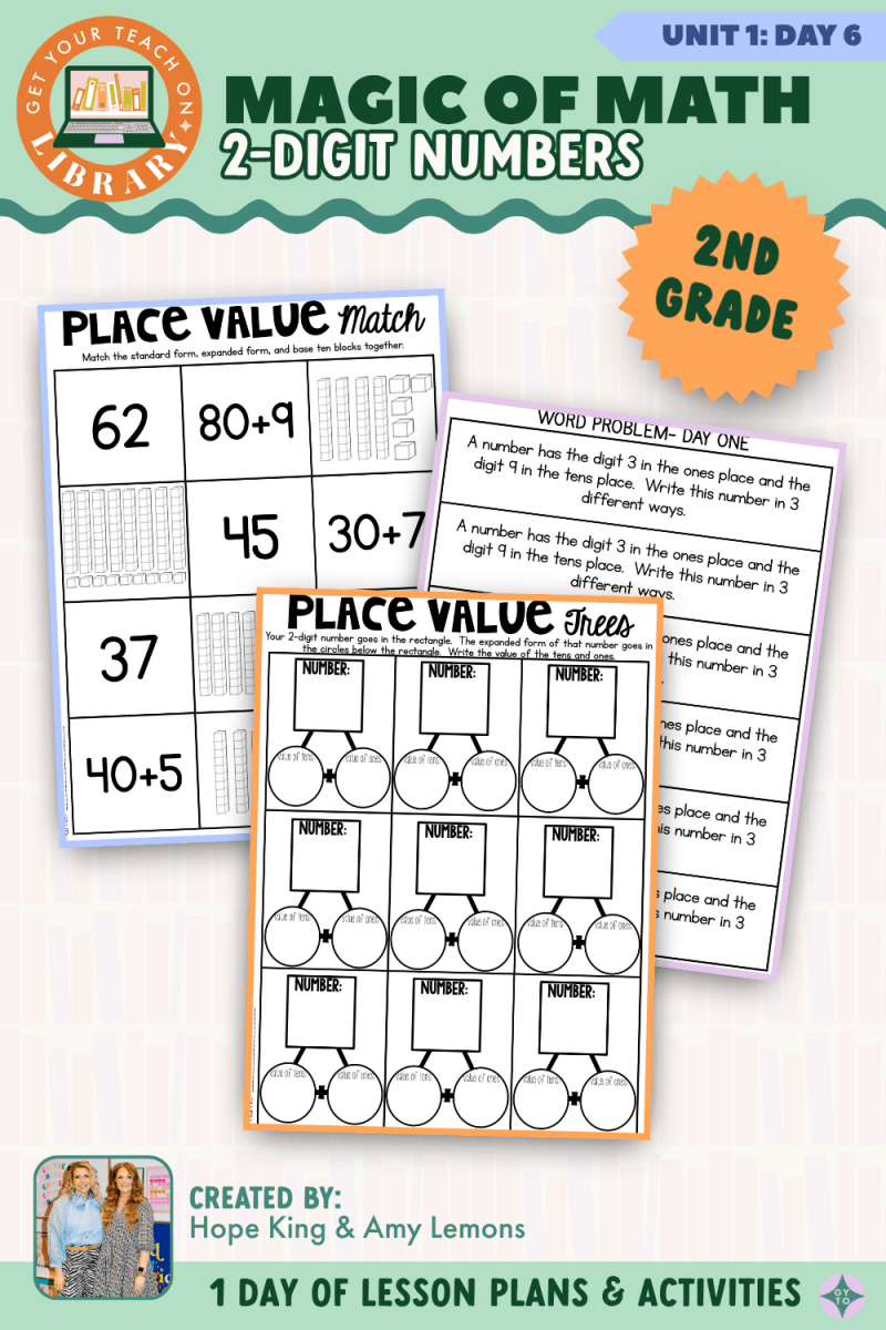 2nd Grade Magic of Math: Unit 1 Day 6 2-Digit Numbers - Shop GYTO - Get Your Teach On