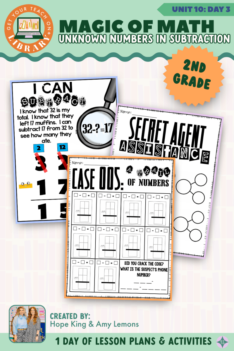 2nd Grade Magic of Math: Unit 10 Day 3 Unknown Numbers in Subtraction - Shop GYTO - Get Your Teach On