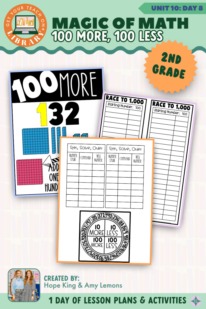 2nd Grade Magic of Math: Unit 10 Day 8 Hundred More, Hundred Less - Shop GYTO - Get Your Teach On