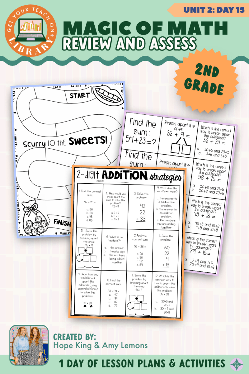 2nd Grade Magic of Math: Unit 2 Day 15 Review and Assess - Shop GYTO - Get Your Teach On