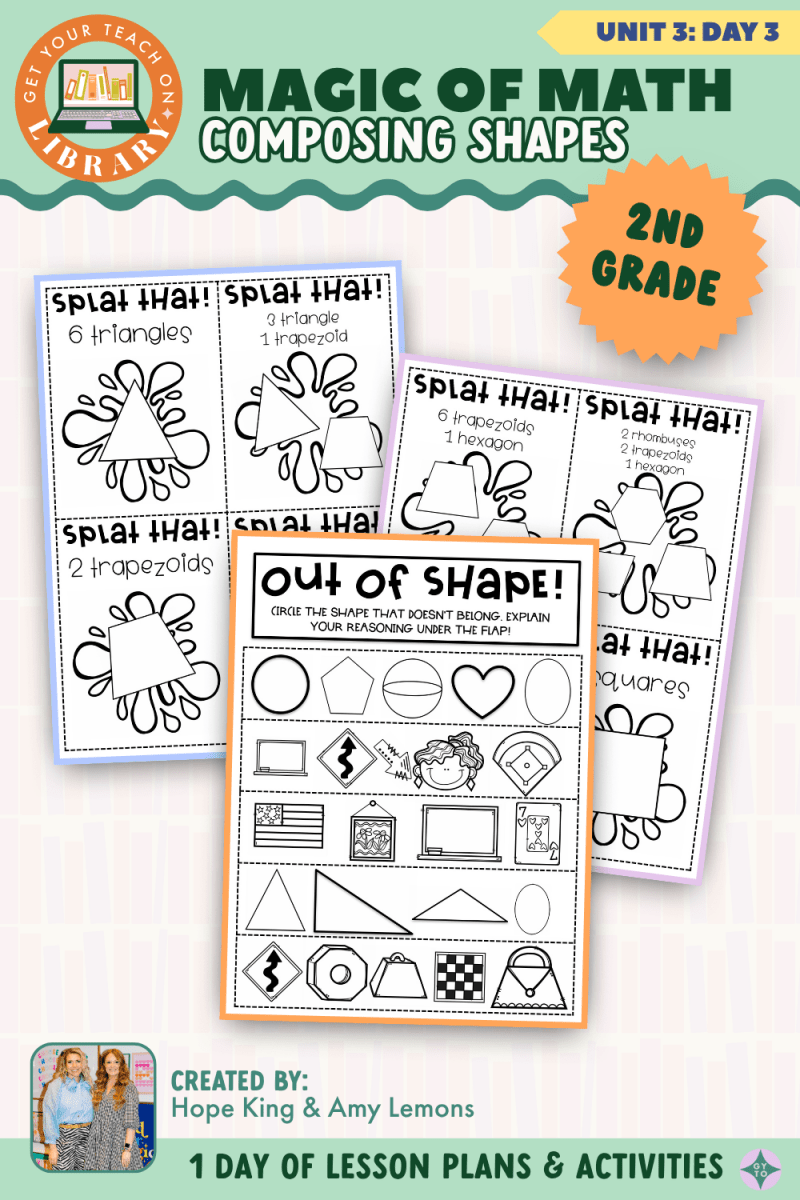 2nd Grade Magic of Math: Unit 3 Day 3 Composing Shapes - Shop GYTO - Get Your Teach On