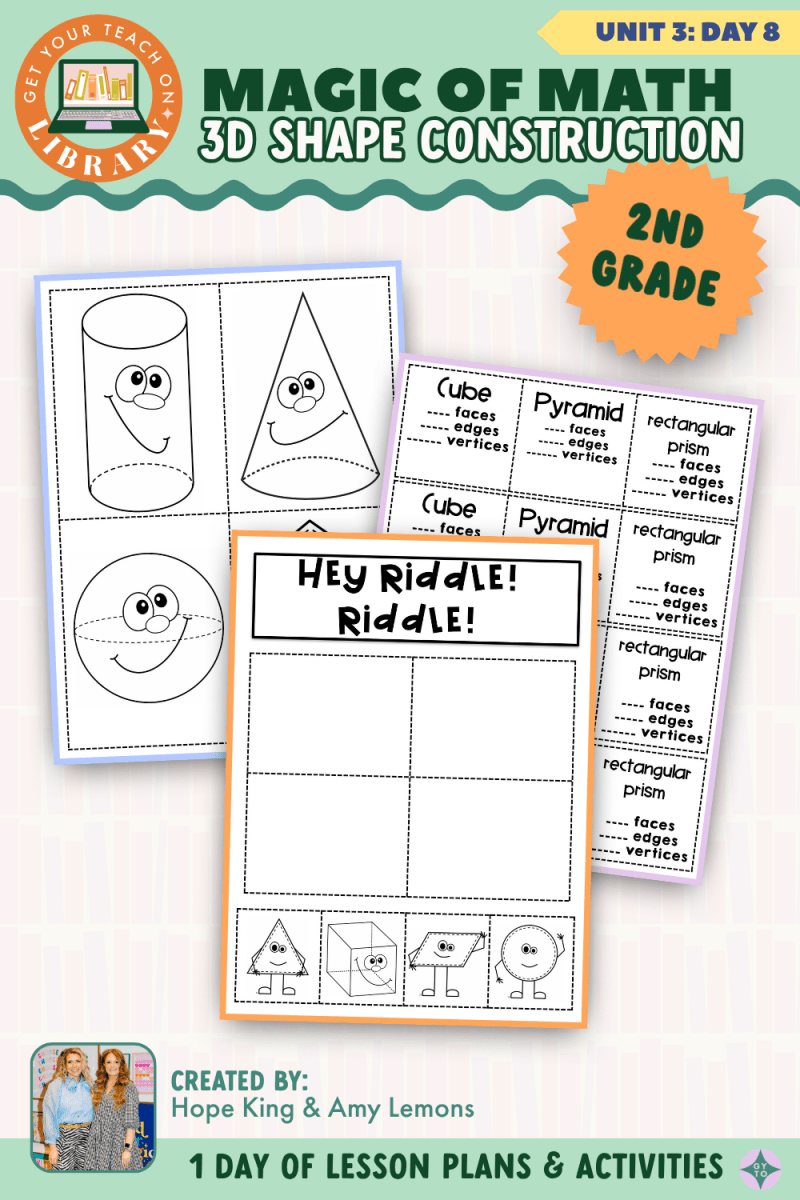 2nd Grade Magic of Math: Unit 3 Day 8 3D Shape Construction - Shop GYTO - Get Your Teach On