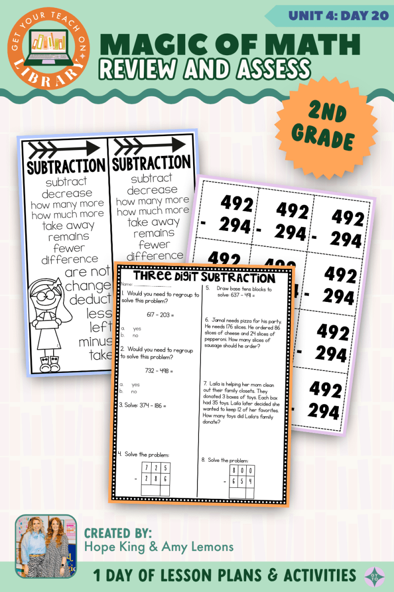 2nd Grade Magic of Math: Unit 4 Day 20 Review and Assess - Shop GYTO - Get Your Teach On