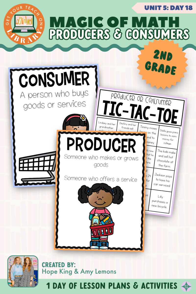 2nd Grade Magic of Math: Unit 5 Day 18 Producers and Consumers - Shop GYTO - Get Your Teach On
