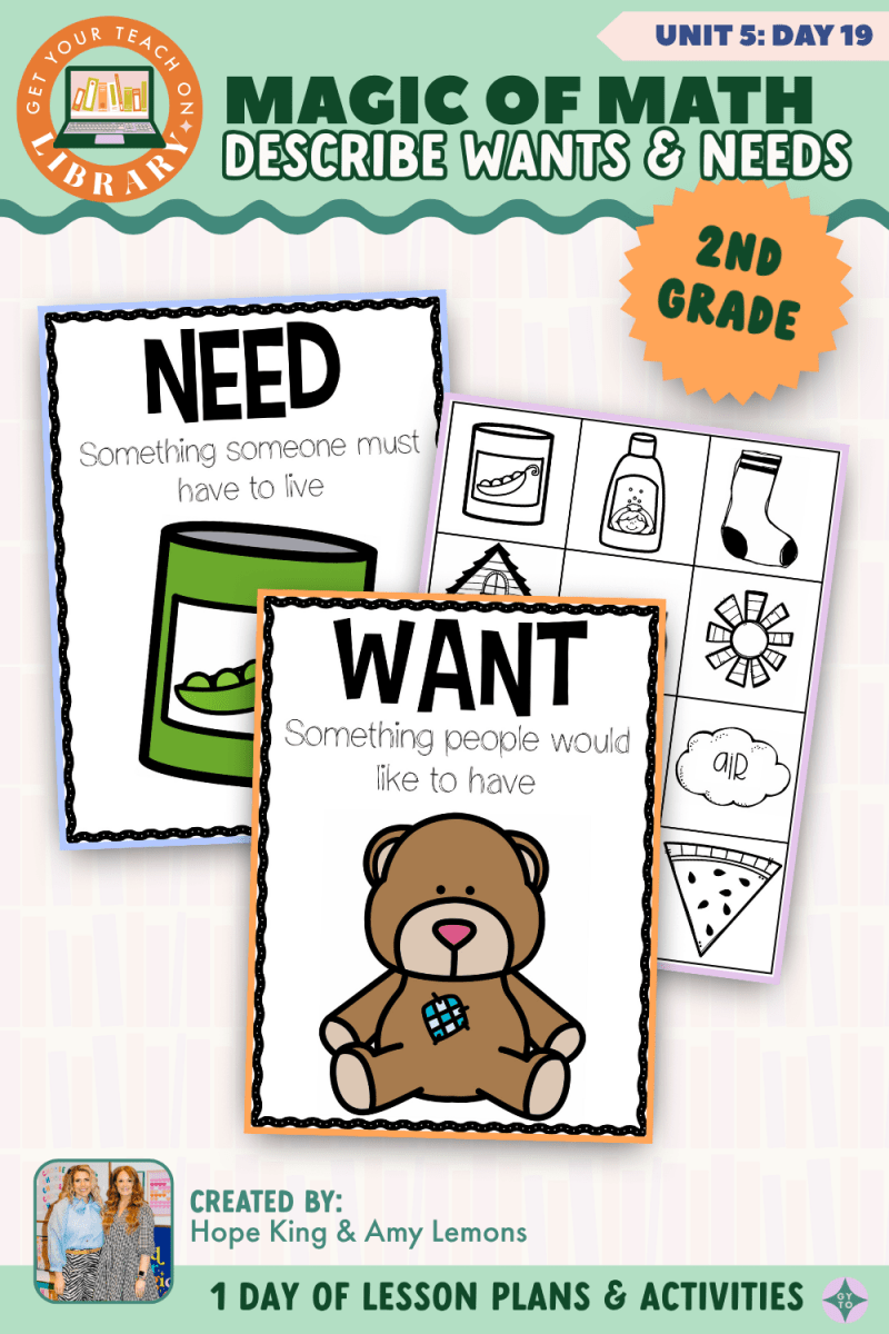 2nd Grade Magic of Math: Unit 5 Day 19 Describe Wants and Needs - Shop GYTO - Get Your Teach On