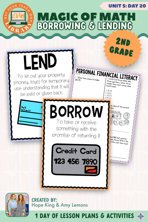 2nd Grade Magic of Math Unit 5 Day 20: Borrowing and Lending by Hope King, Amy Lemons and Get Your Teach On